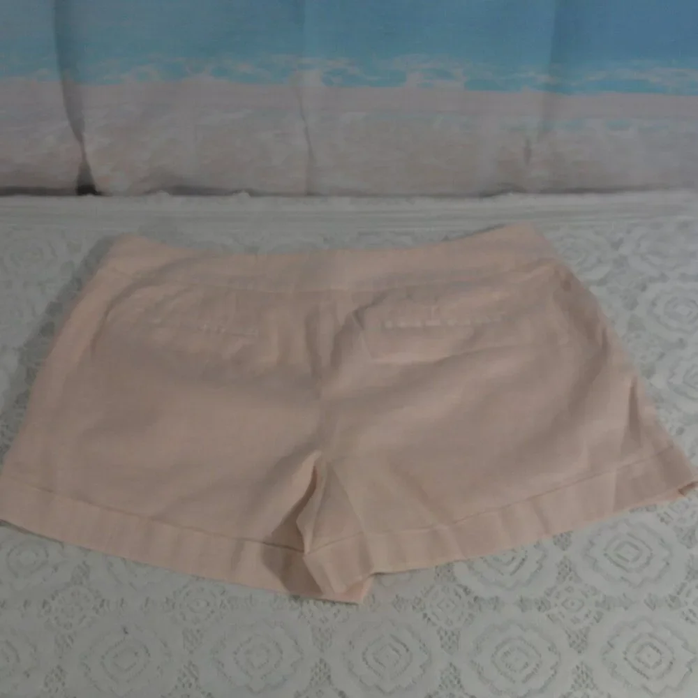 LOFT Marissa Blush Pink Linen Blend Cuffed Shorts Size 14